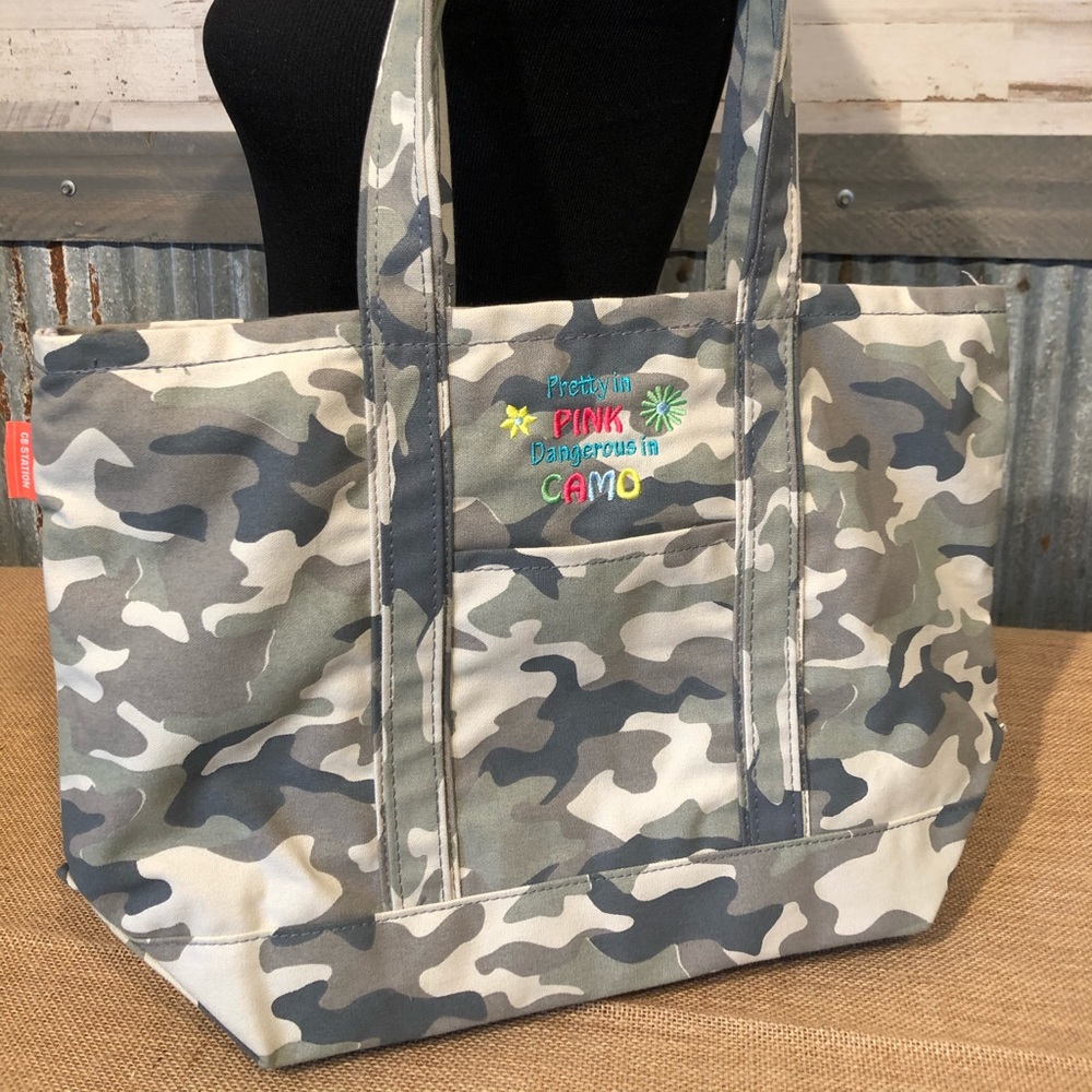 Camo Canvas Tote Bag